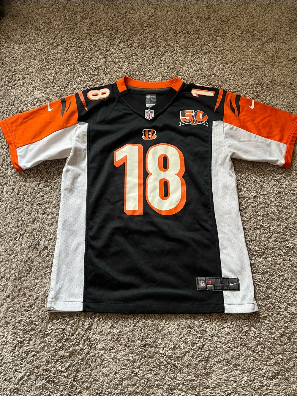 Nike AJ Green #18 Cincinnati Bengals Boys Youth Football Jersey size large